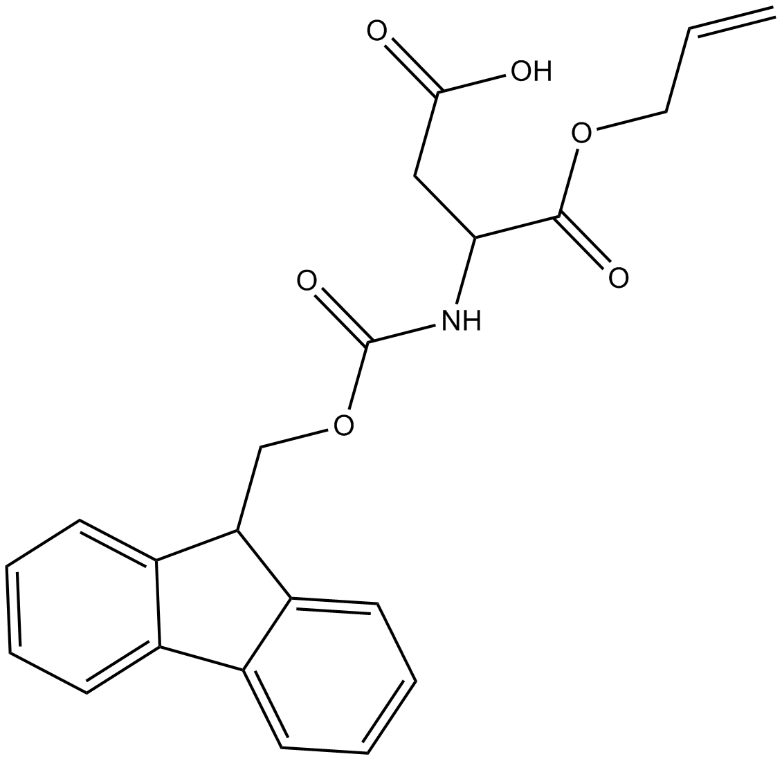 Fmoc-Asp-OAll 化学構造