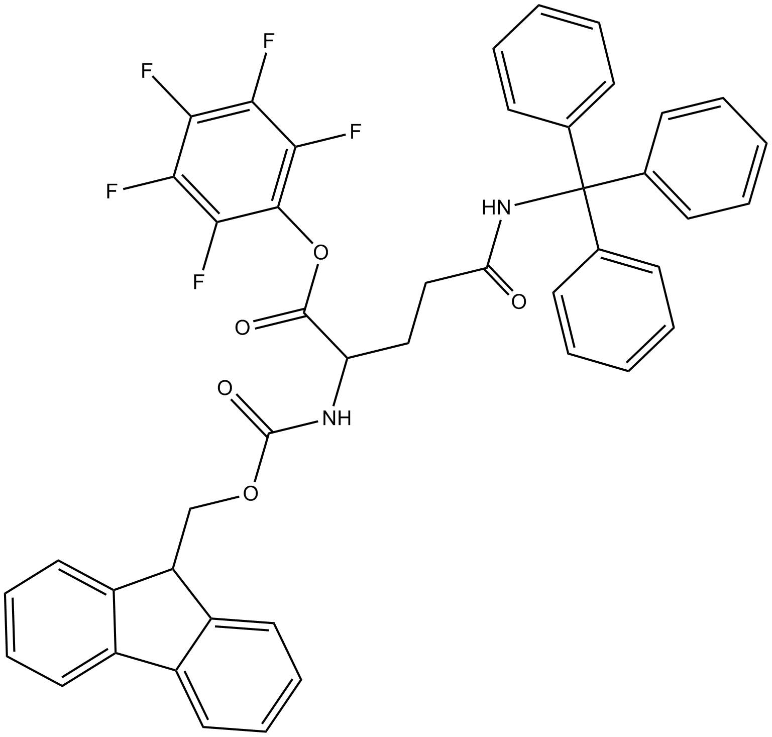 Fmoc-Gln(Trt)-OPfp  Chemical Structure