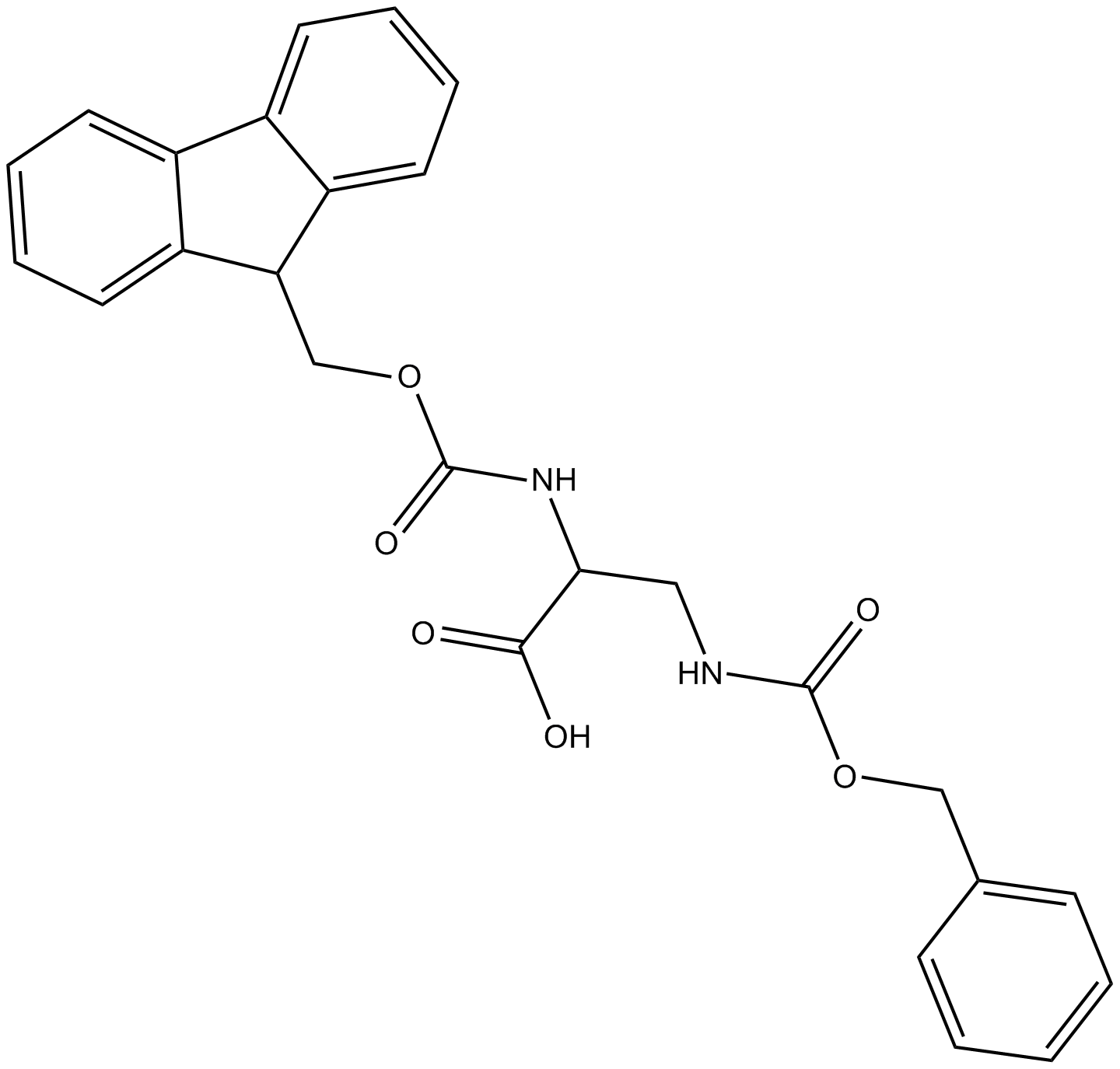 Fmoc-Dap(Z)-OH  Chemical Structure