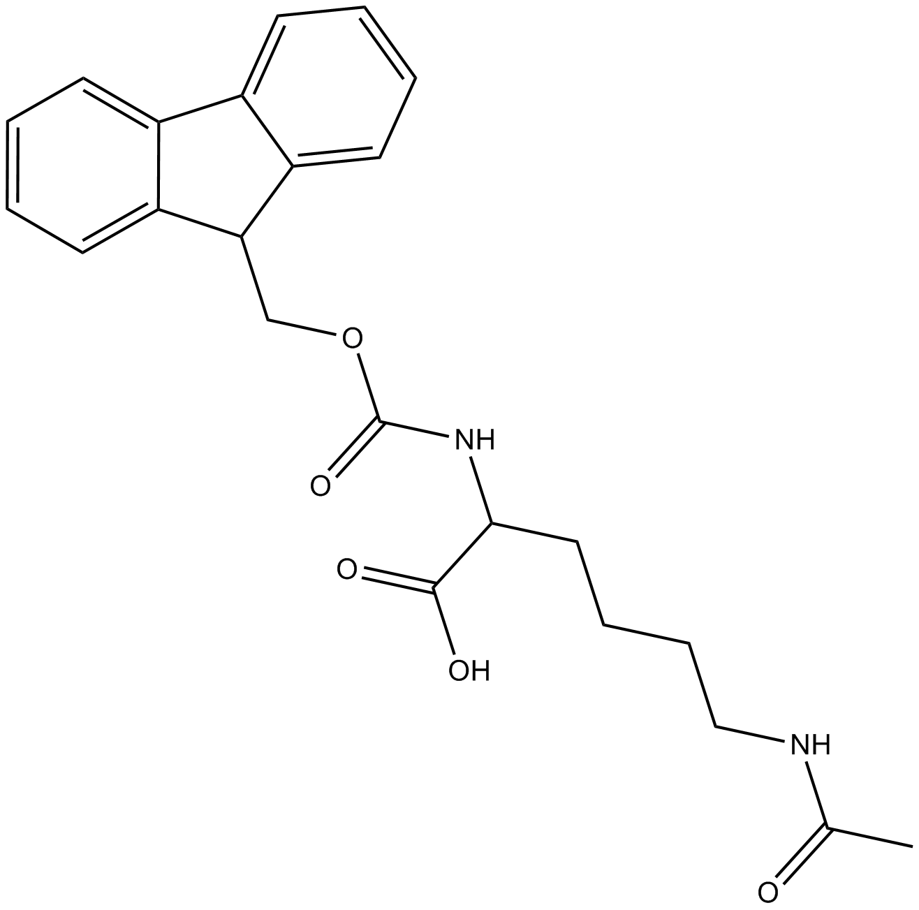 Fmoc-Lys(Ac)-OH  Chemical Structure