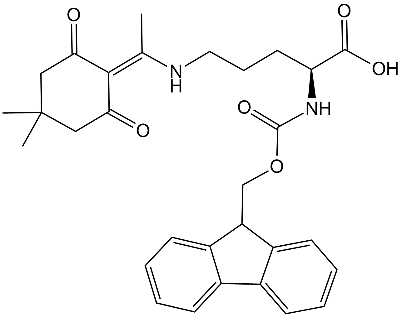 Fmoc-Orn(Dde)-OH Chemische Struktur