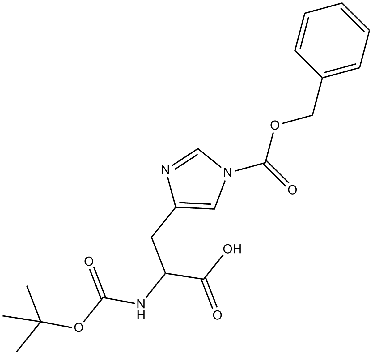 Boc-His(Z)-OH  Chemical Structure
