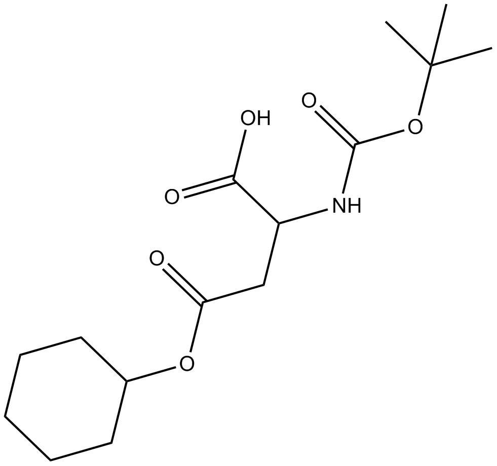 Boc-Asp(OcHex)-OH 化学構造