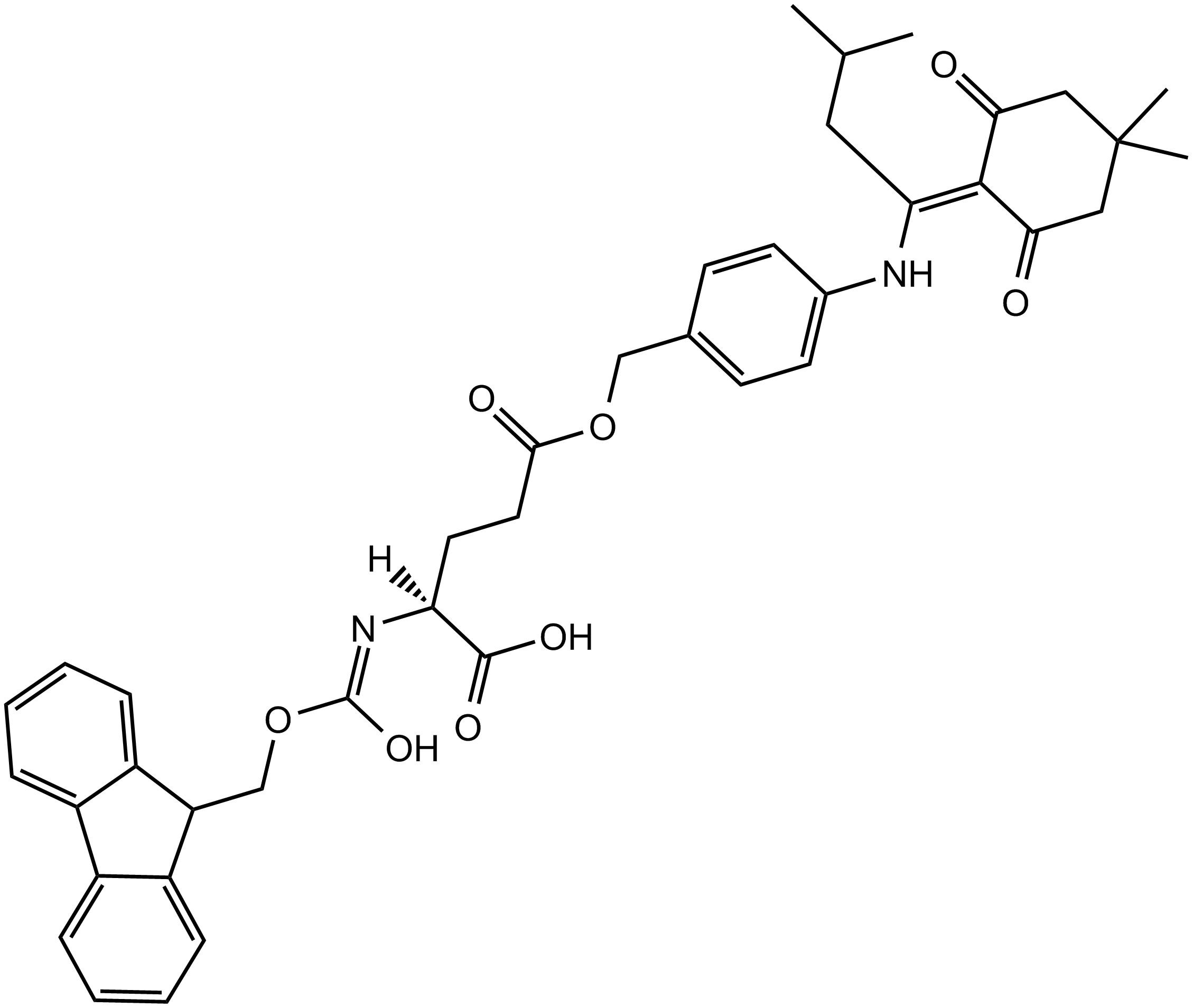 Fmoc-Glu(Odmab)-OH Chemische Struktur