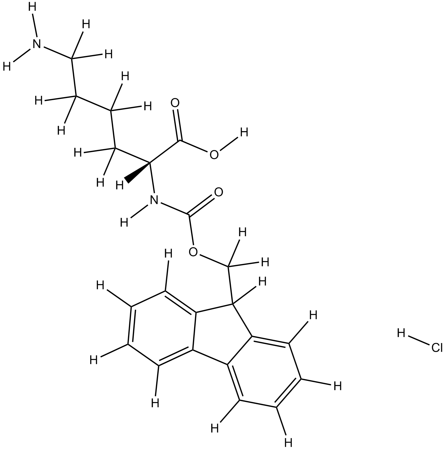 Fmoc-D-Lys-OH.HCl Chemische Struktur
