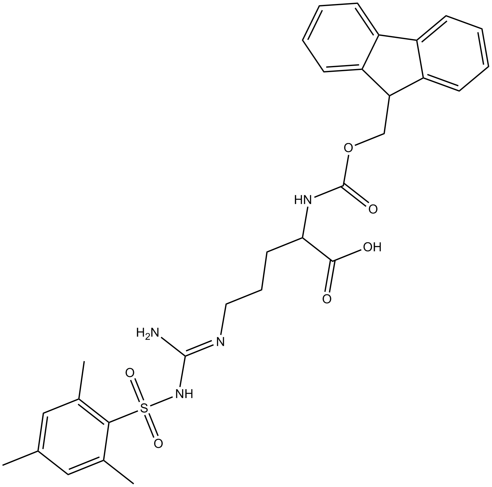 Fmoc-Arg(Mts)-OH  Chemical Structure