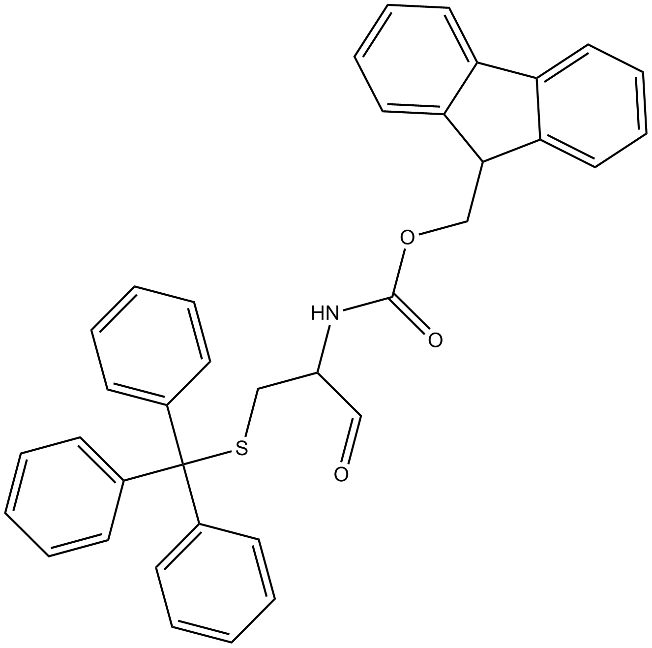 Fmoc-Cys(Trt)-Wang resin  Chemical Structure