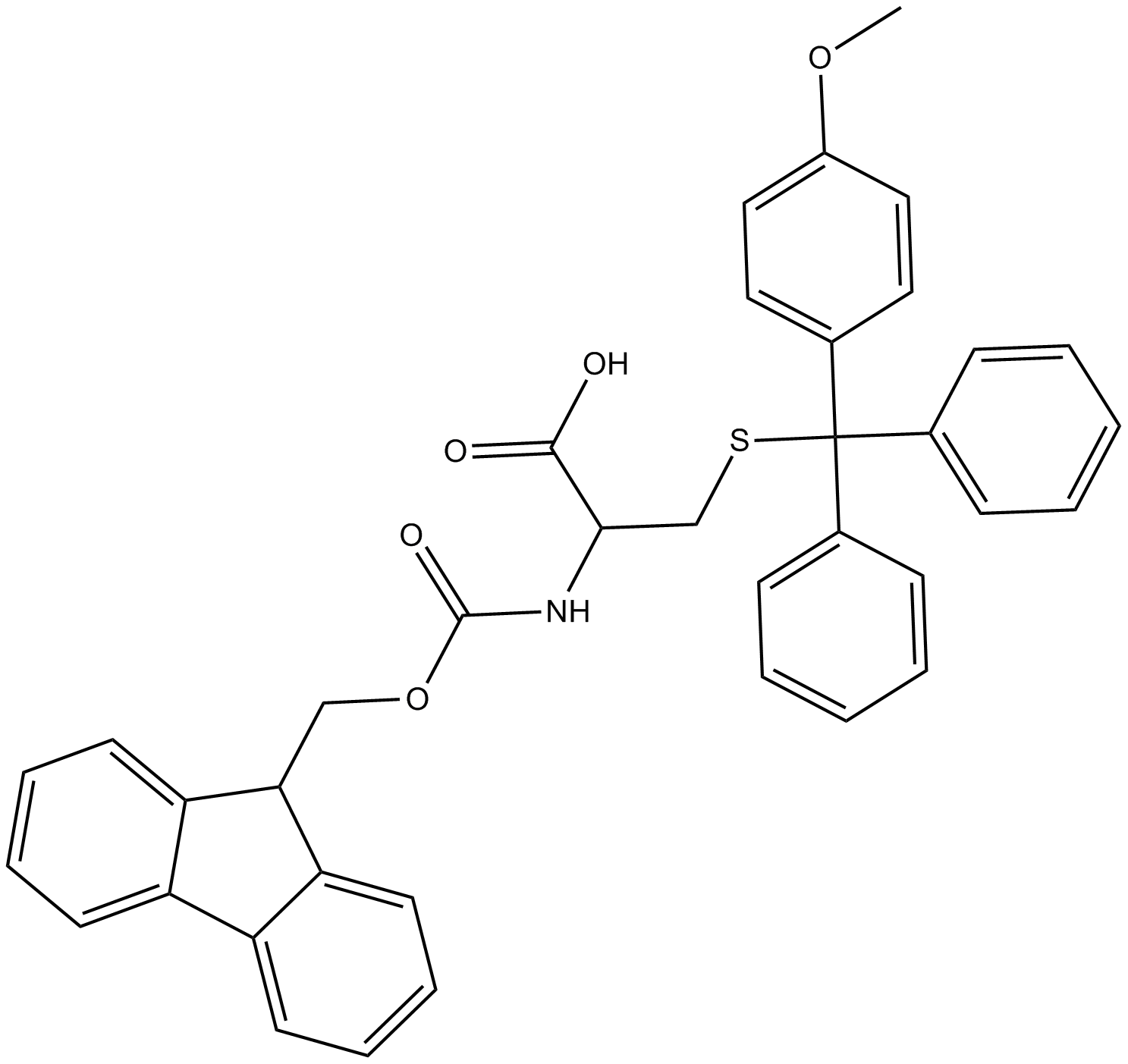Fmoc-Cys(MMt)-OH Chemische Struktur