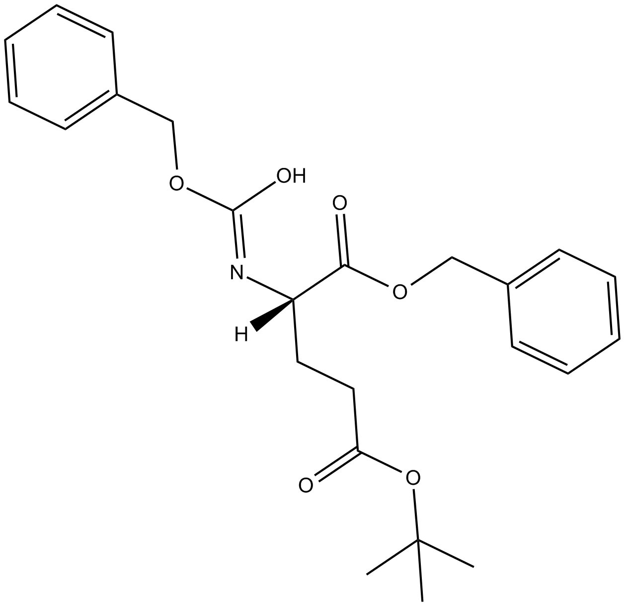 Z-Glu(OtBu)-OBzl 化学構造