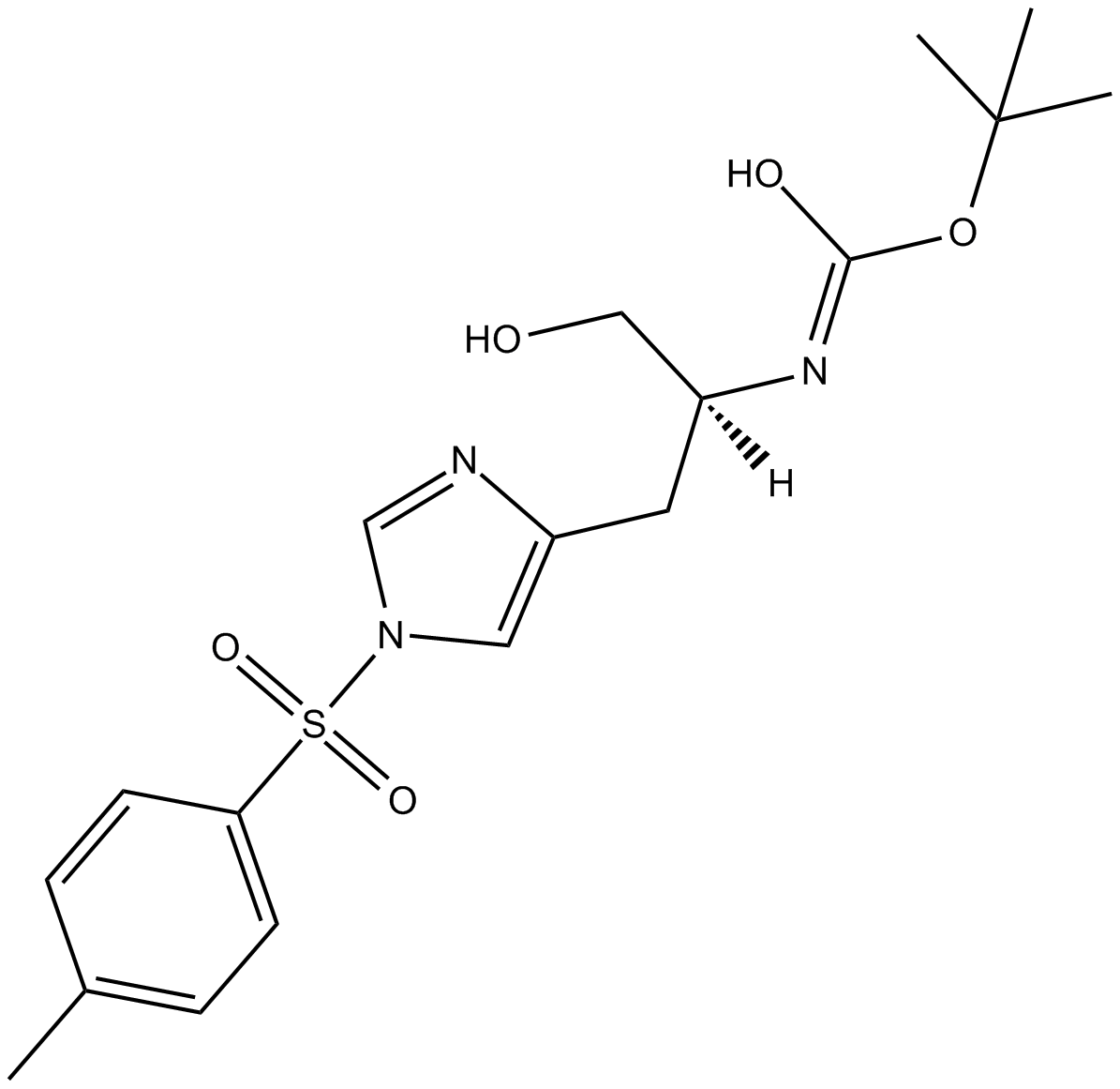 Boc-His(Tos)-ol Chemical Structure