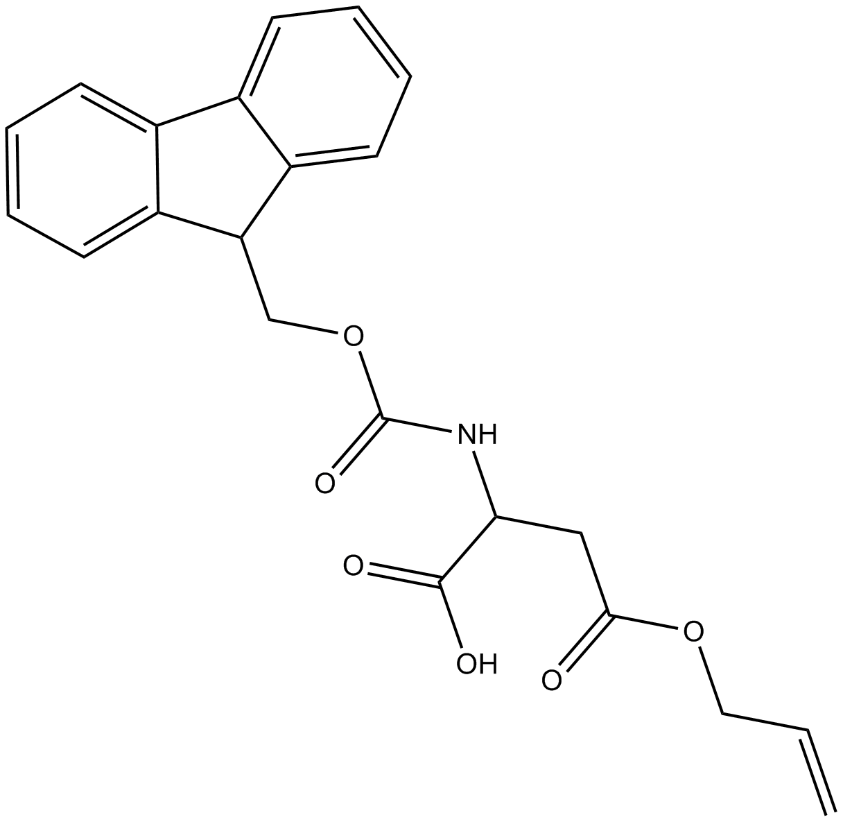 Fmoc-Asp(OAll)-OH Chemische Struktur