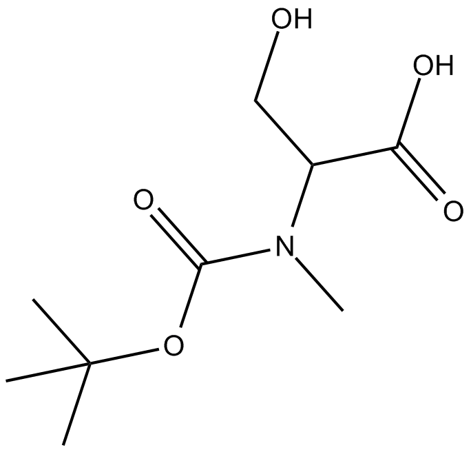 Boc-N-Me-Ser-OH Chemische Struktur