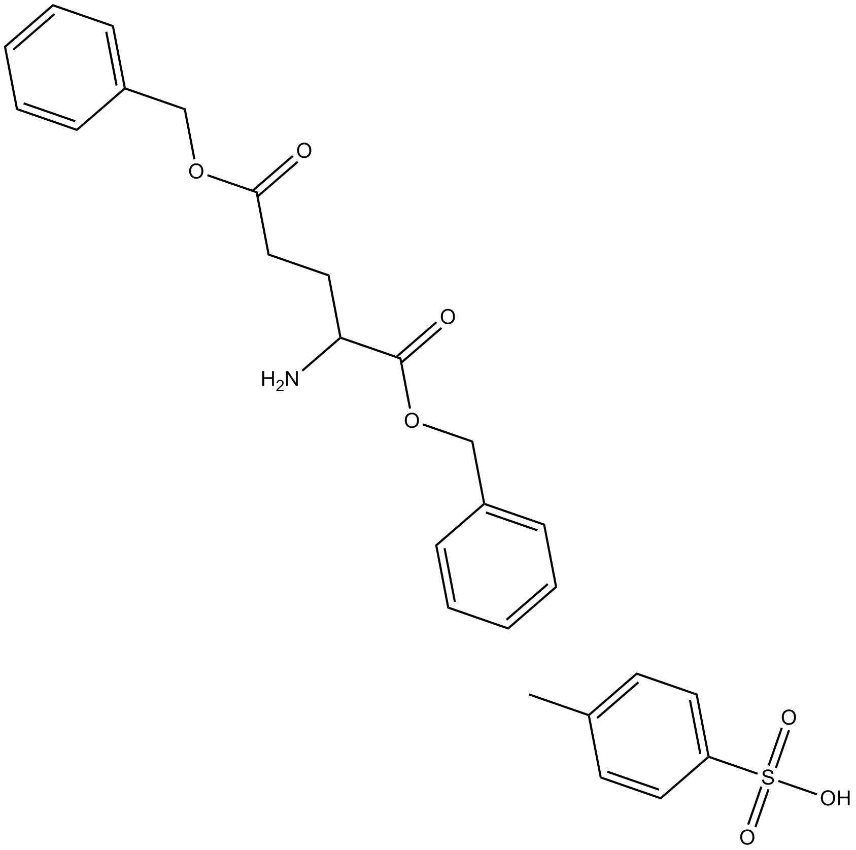 H-Glu(OBzl)-OBzl·TosOH  Chemical Structure