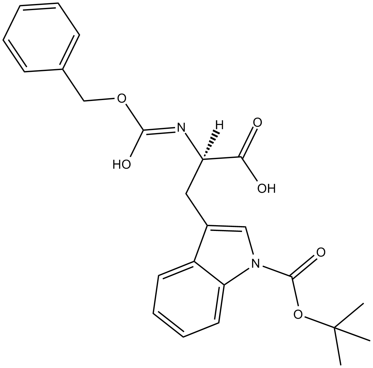 Z-D-Trp(Boc)-OH  Chemical Structure