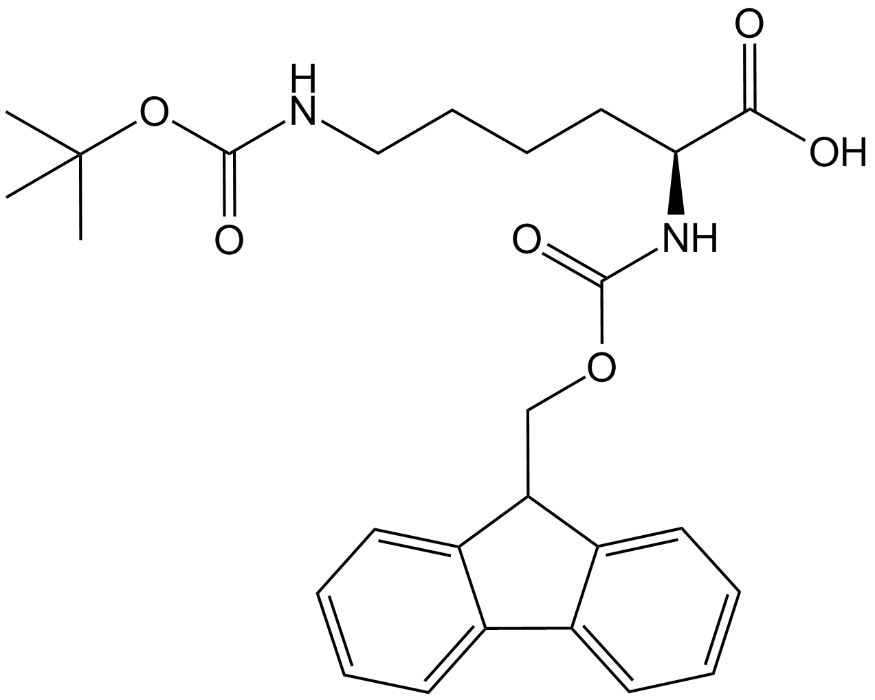 Fmoc-Lys(Boc)-OH  Chemical Structure