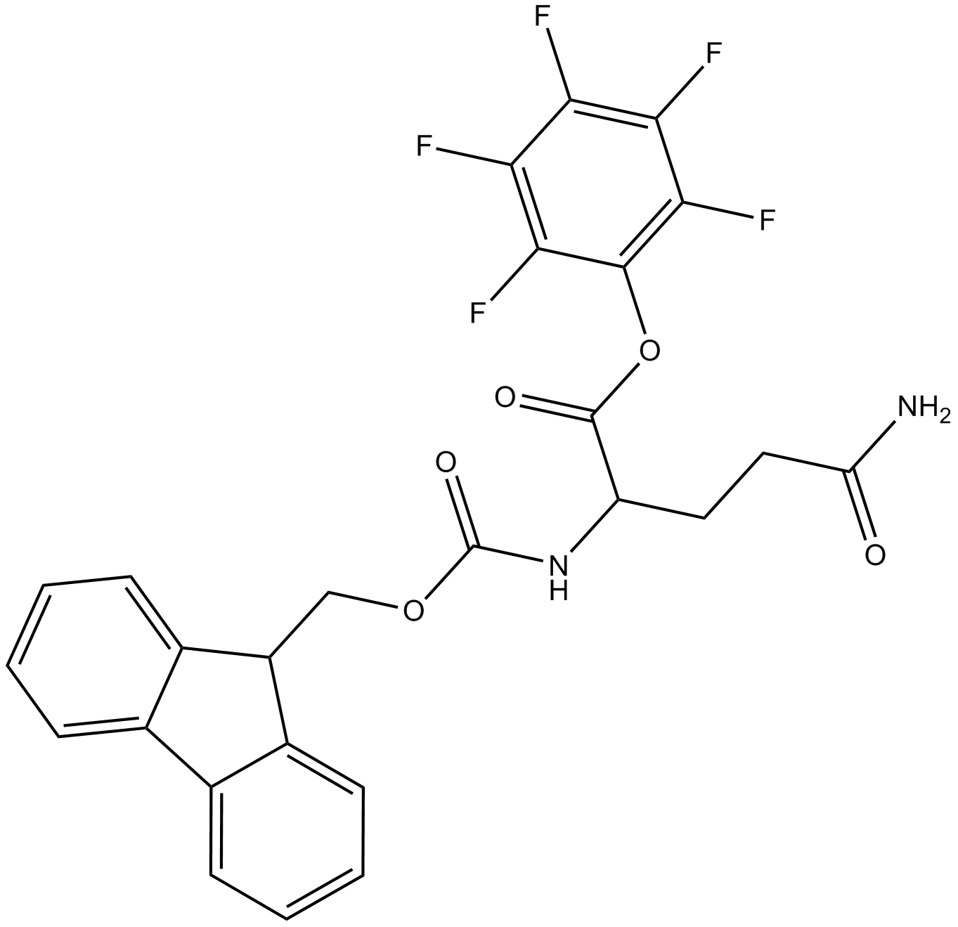 Fmoc-Gln-OPfp 化学構造
