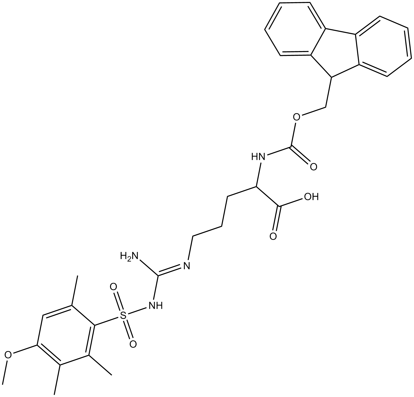 Fmoc-Arg(Mtr)-OH  Chemical Structure