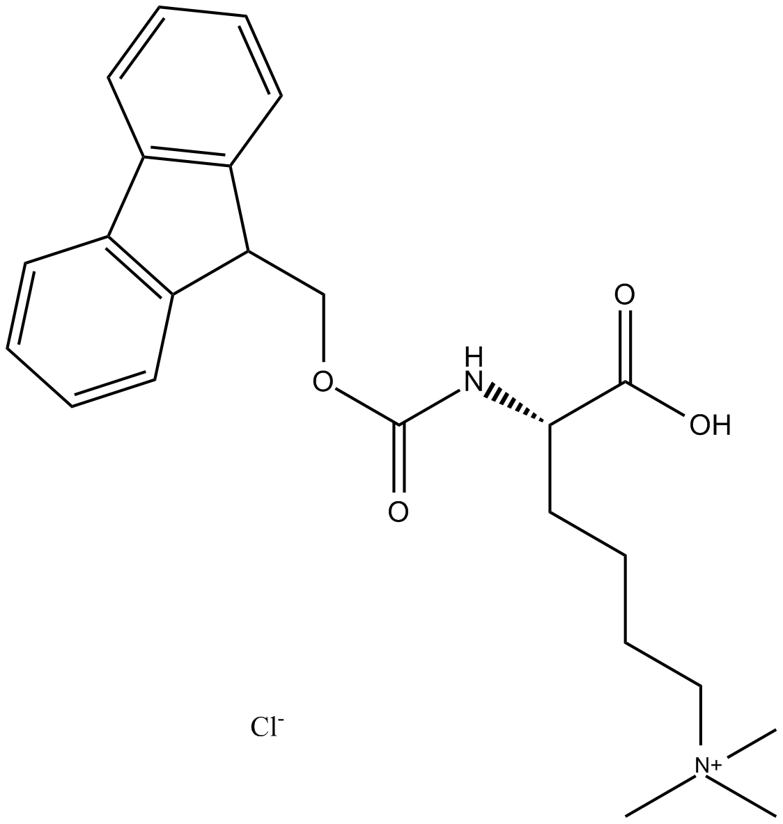 Fmoc-Lys(Me)3-OH Chloride Chemische Struktur