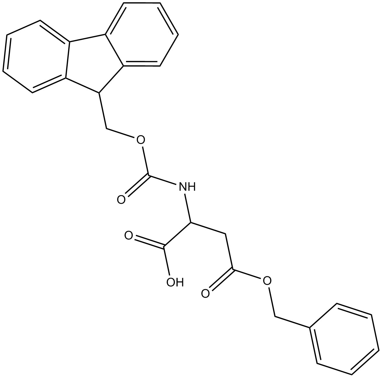 Fmoc-Asp(OBzl)-OH التركيب الكيميائي