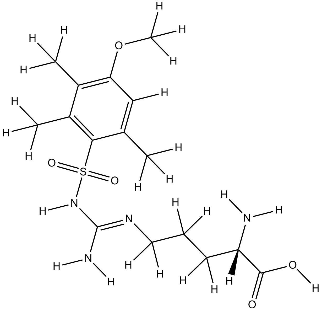 H-Arg(Mtr)-OH.1/2H2O Chemische Struktur