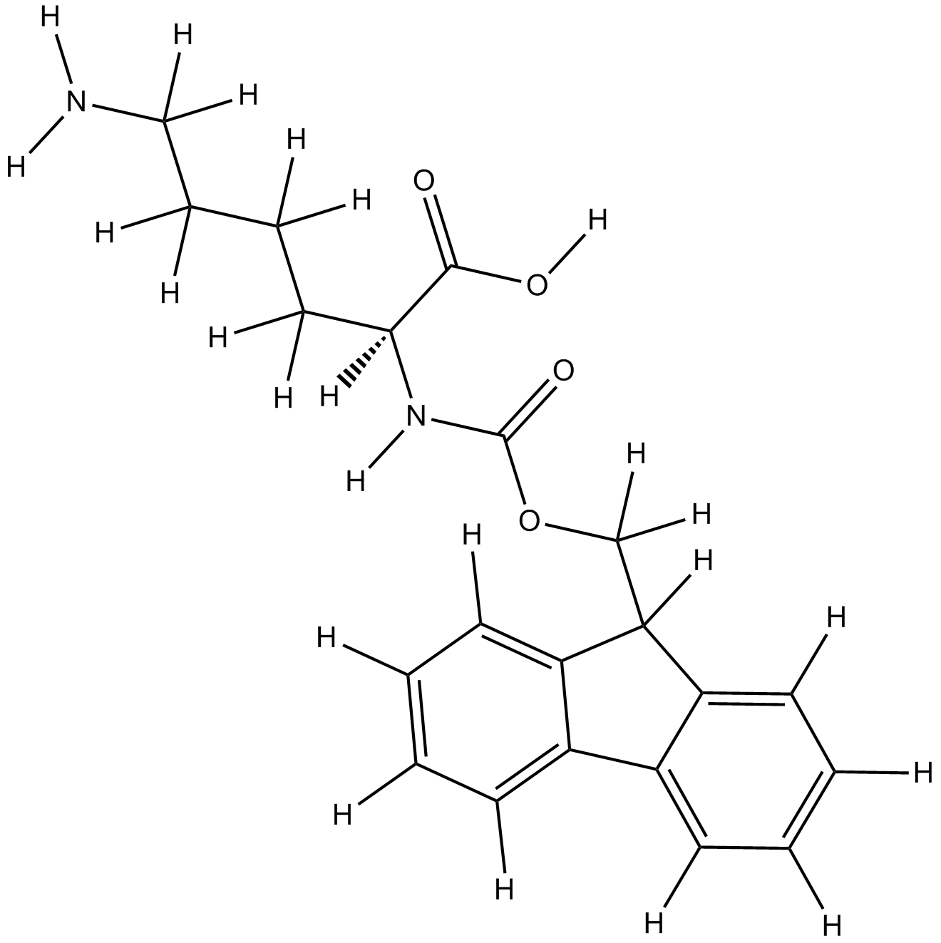 Fmoc-Lys-OH  Chemical Structure