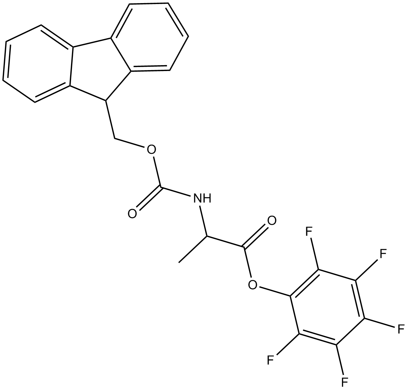 Fmoc-Ala-OPfp التركيب الكيميائي