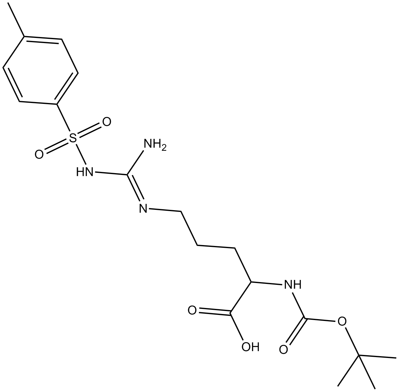 Boc-D-Arg(Tos)-OH Chemische Struktur