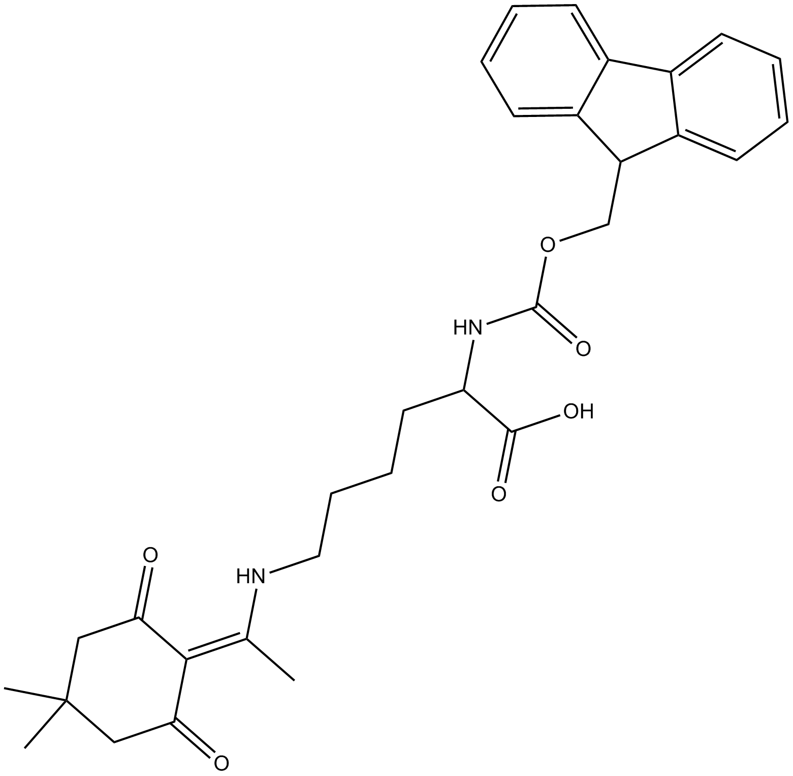 Fmoc-Lys(Dde)-OH Chemische Struktur