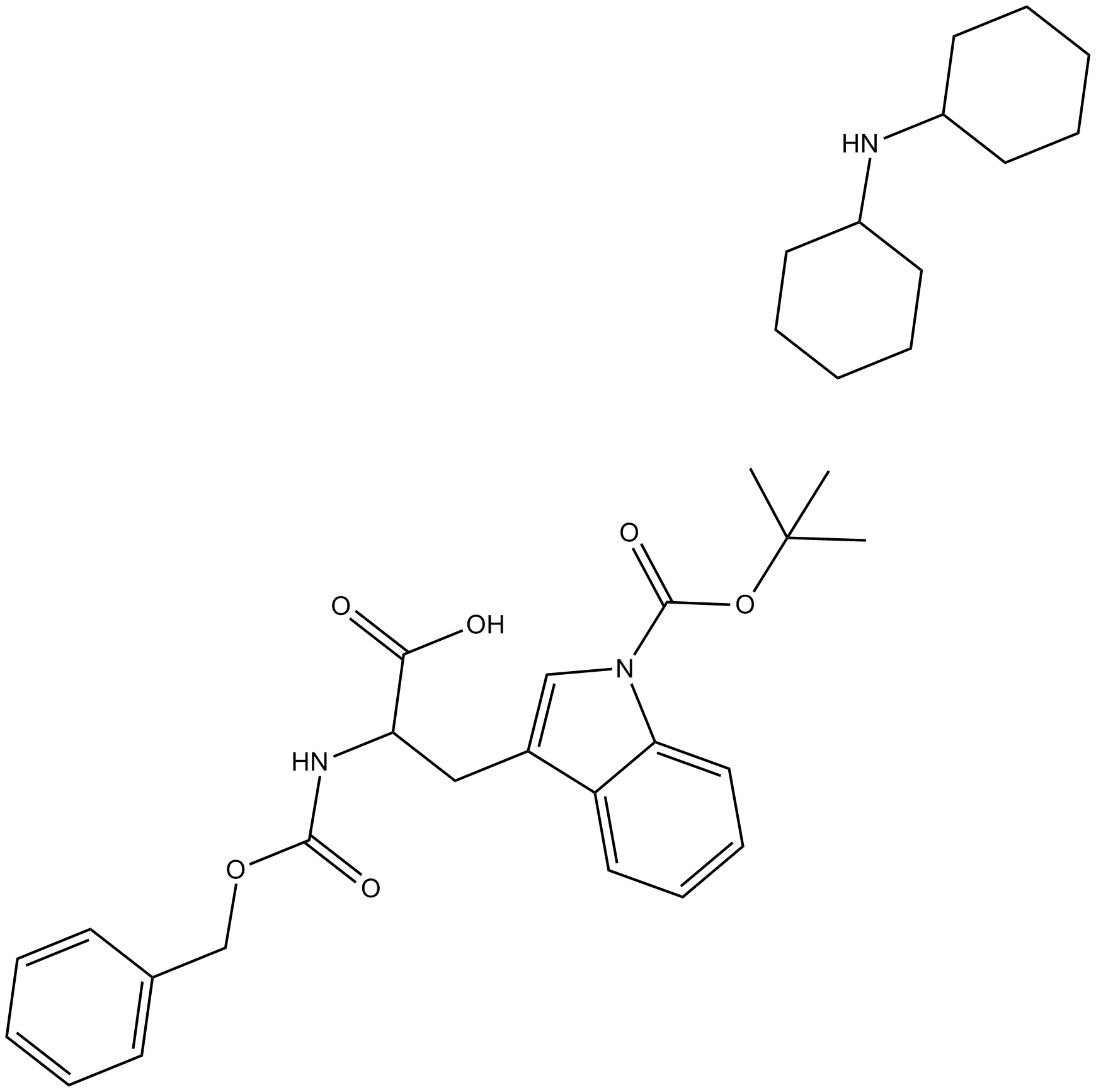 Z-Trp(Boc)-OH·DCHA 化学構造