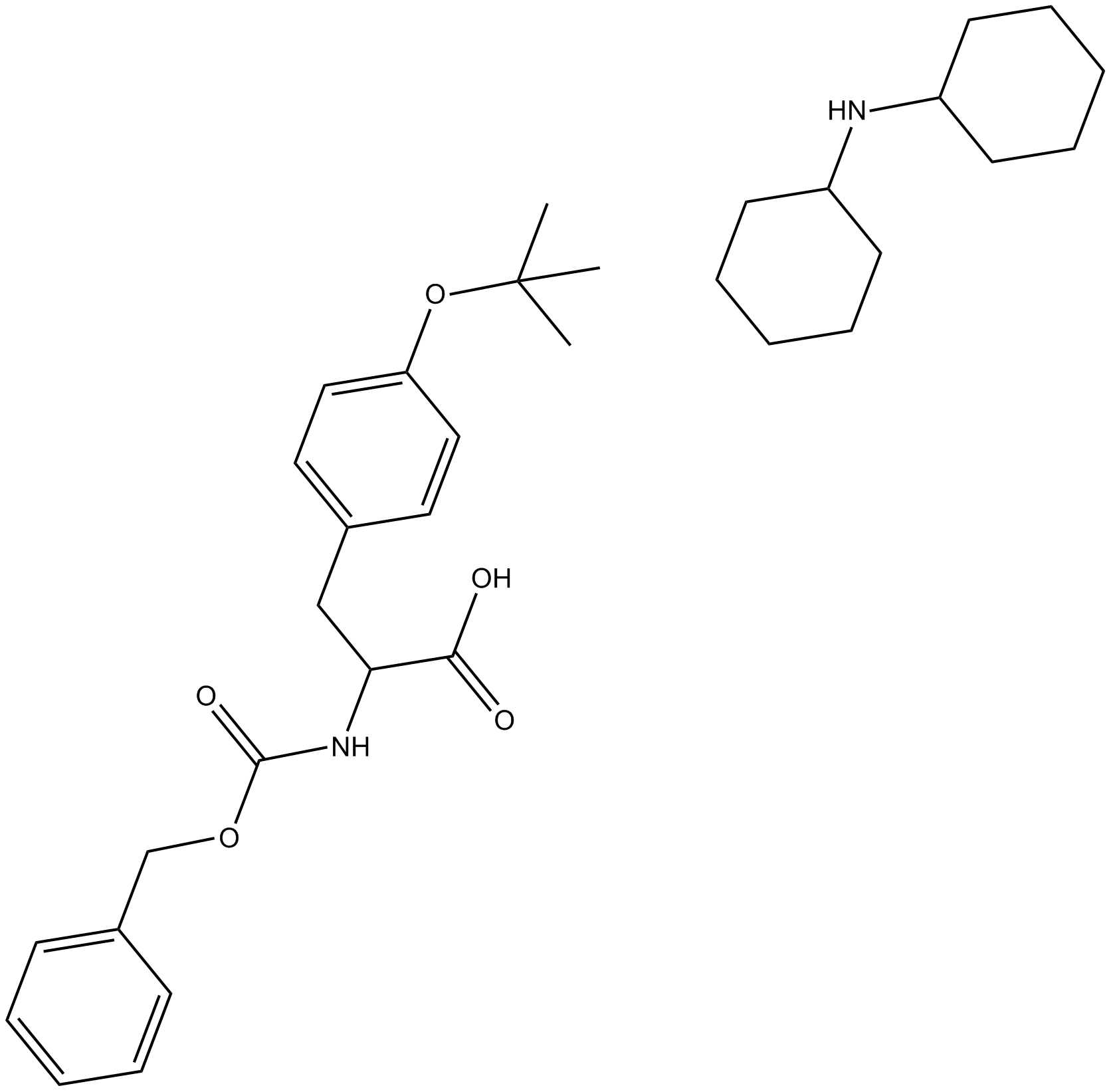 Z-Tyr(tBu)-OH·DCHA 化学構造