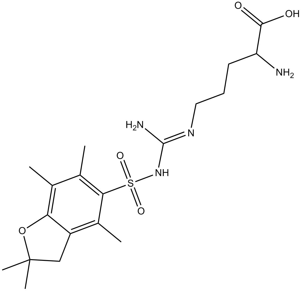 H-D-Arg(Pbf)-OH Chemische Struktur