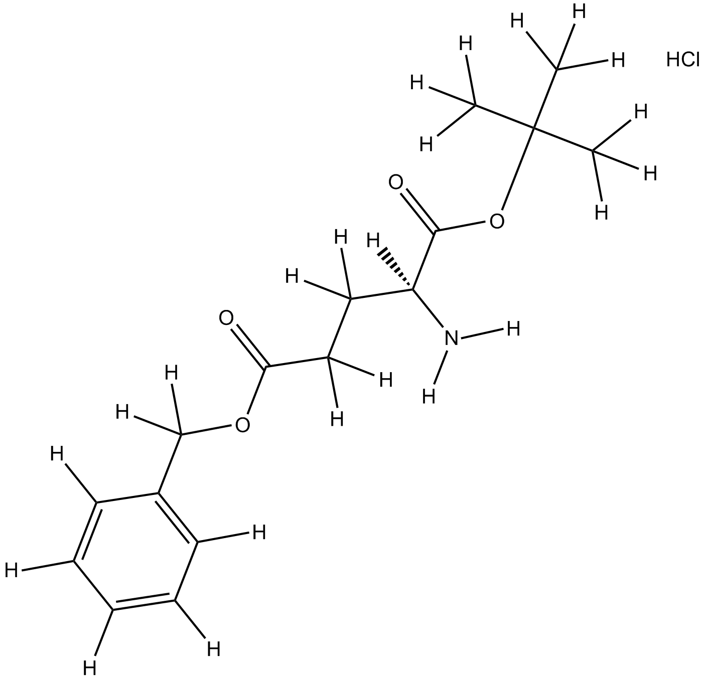 H-Glu(OtBu)-OBzl.HCl 化学構造