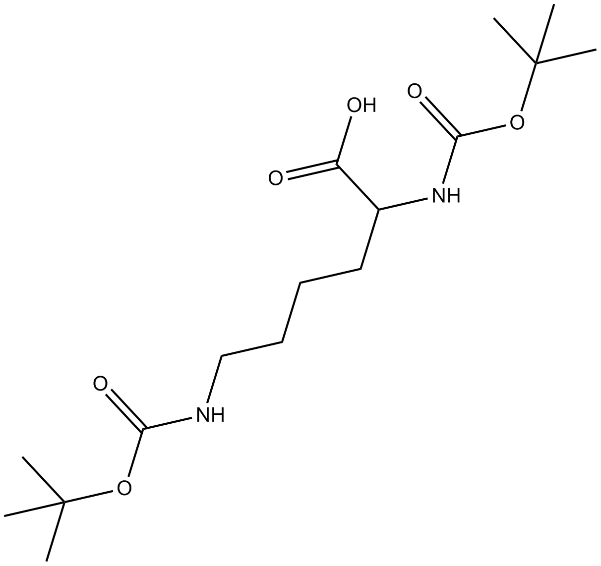 Boc-Lys(Boc)-OH  Chemical Structure