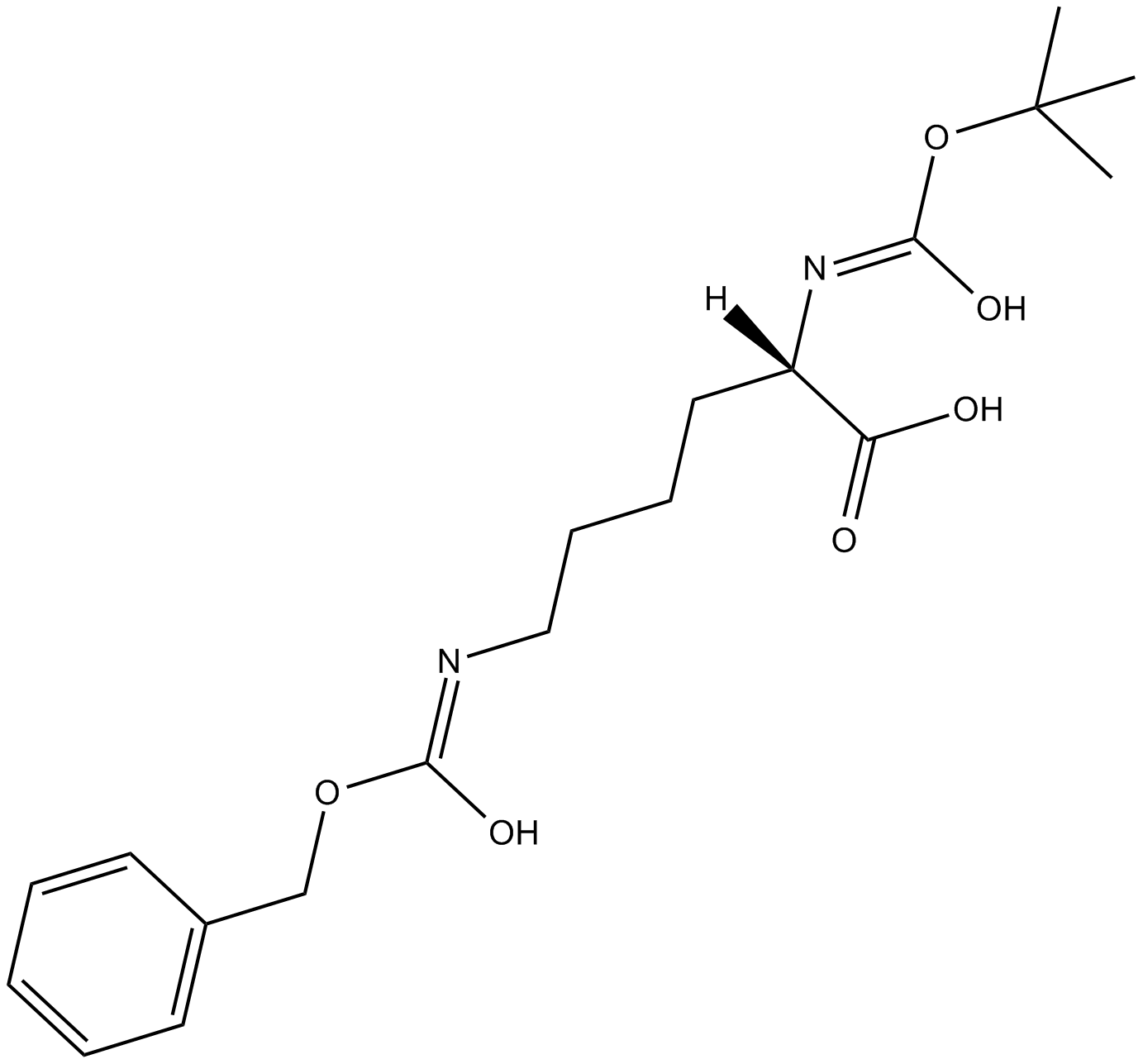 Boc-Lys(Z)-OH التركيب الكيميائي