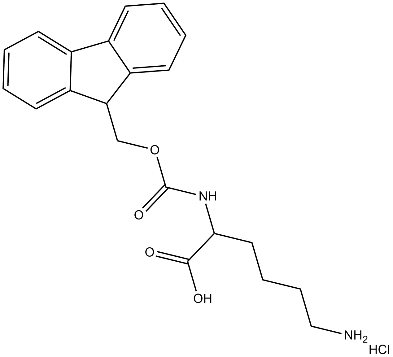 Fmoc-Lys-OH.HCl 化学構造