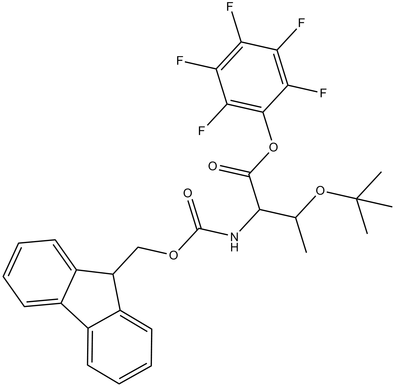 Fmoc-Thr(tBu)-OPfp  Chemical Structure
