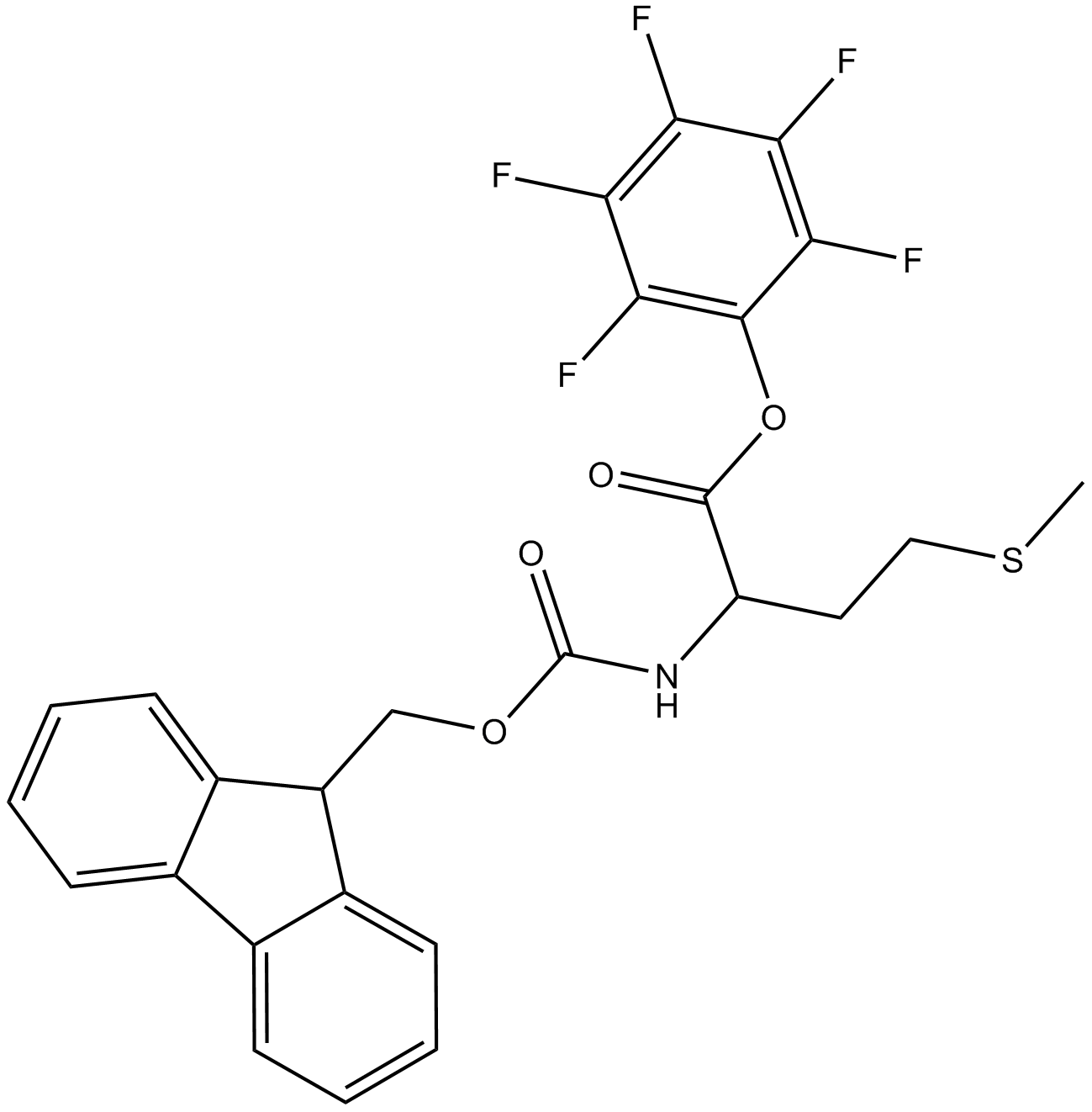 Fmoc-Met-OPfp  Chemical Structure