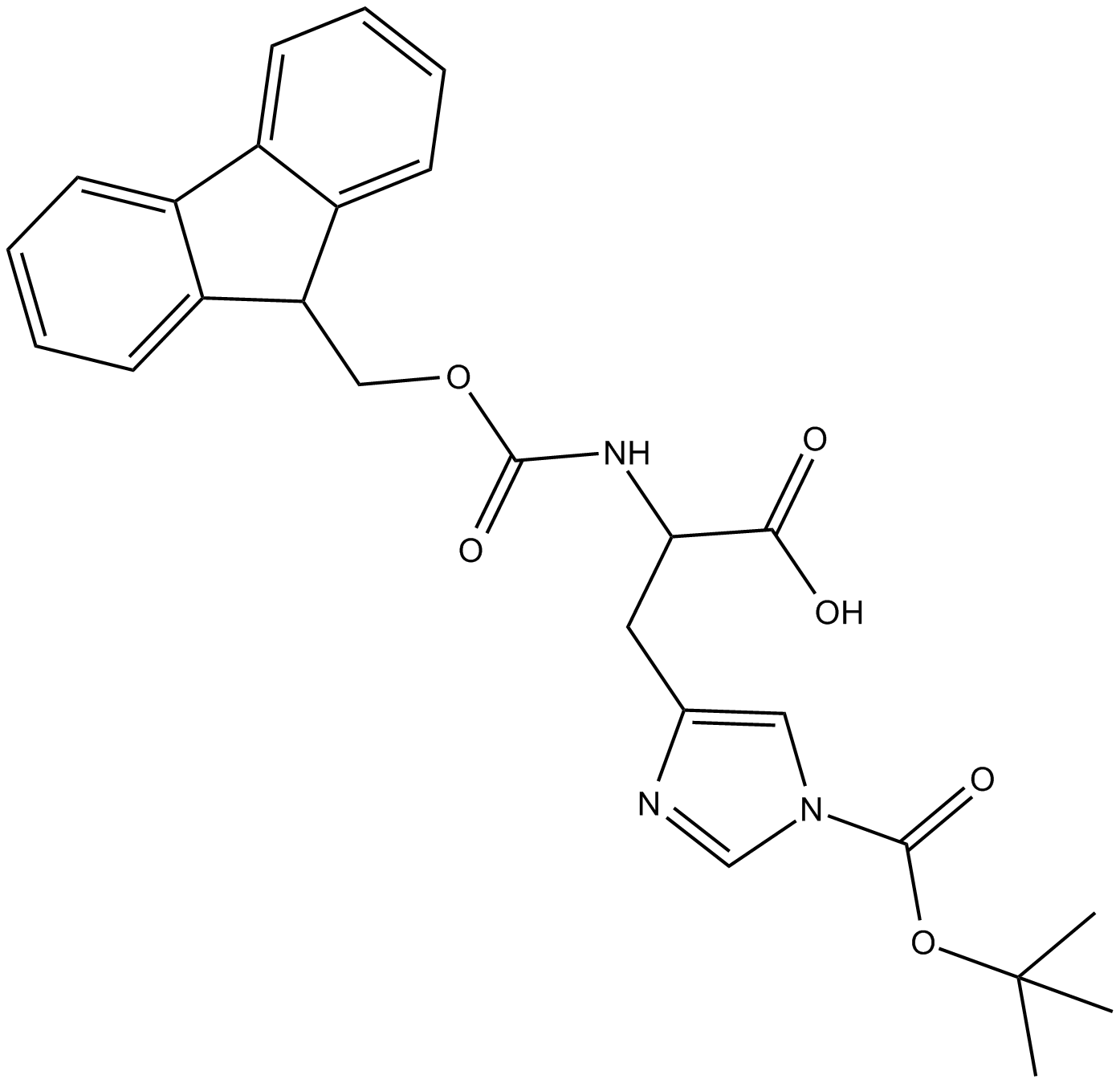Fmoc-His(Boc)-OH.CHA Chemical Structure