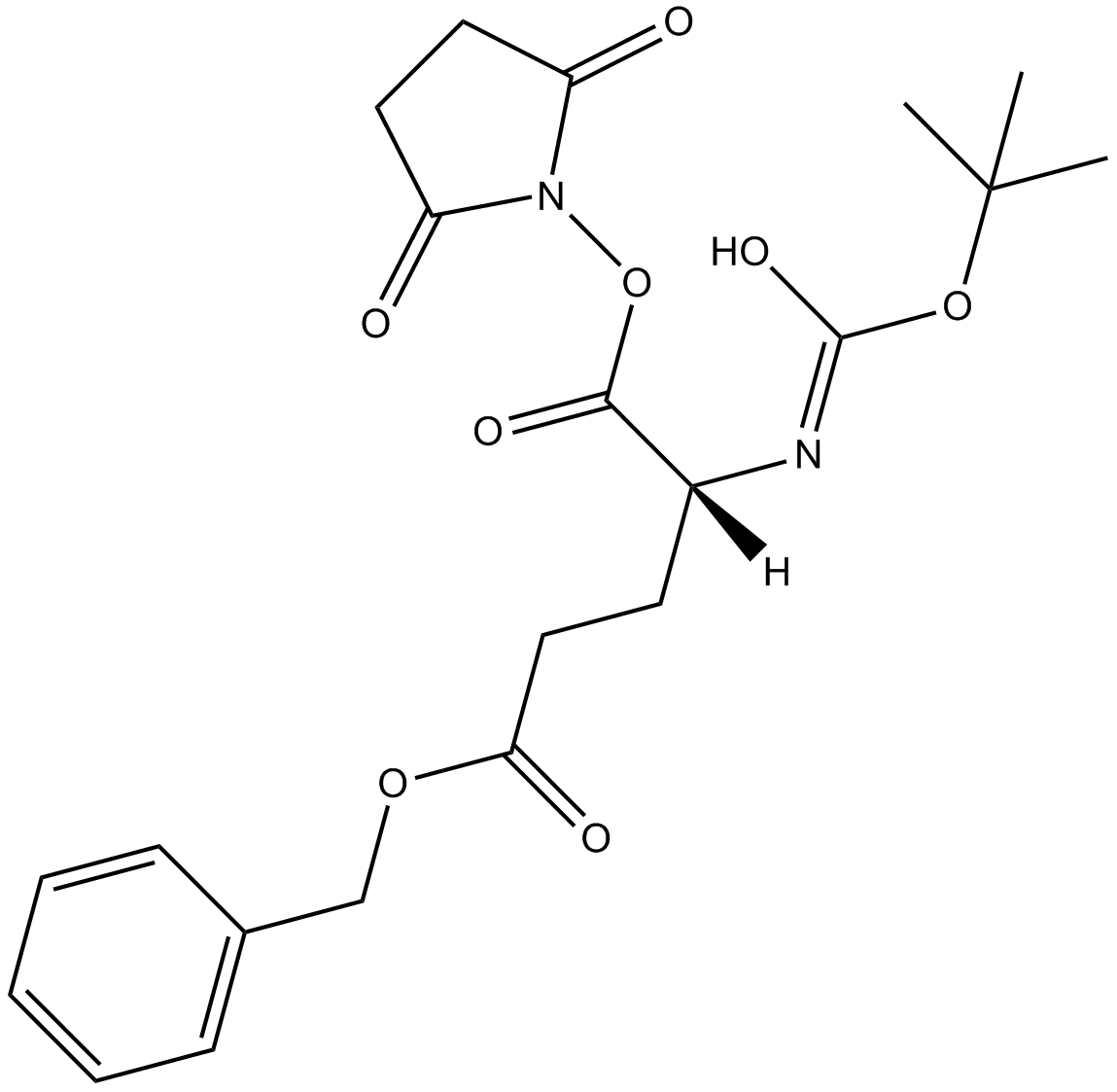 Boc-D-Glu(OBzl)-OSu  Chemical Structure