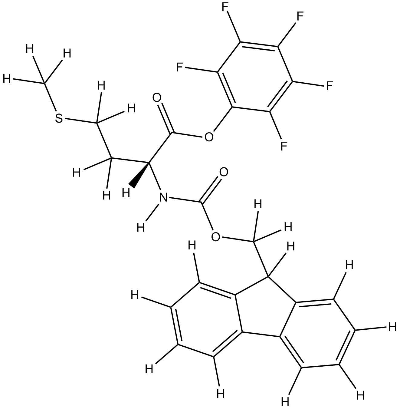 Fmoc-D-Met-OPfp Chemische Struktur