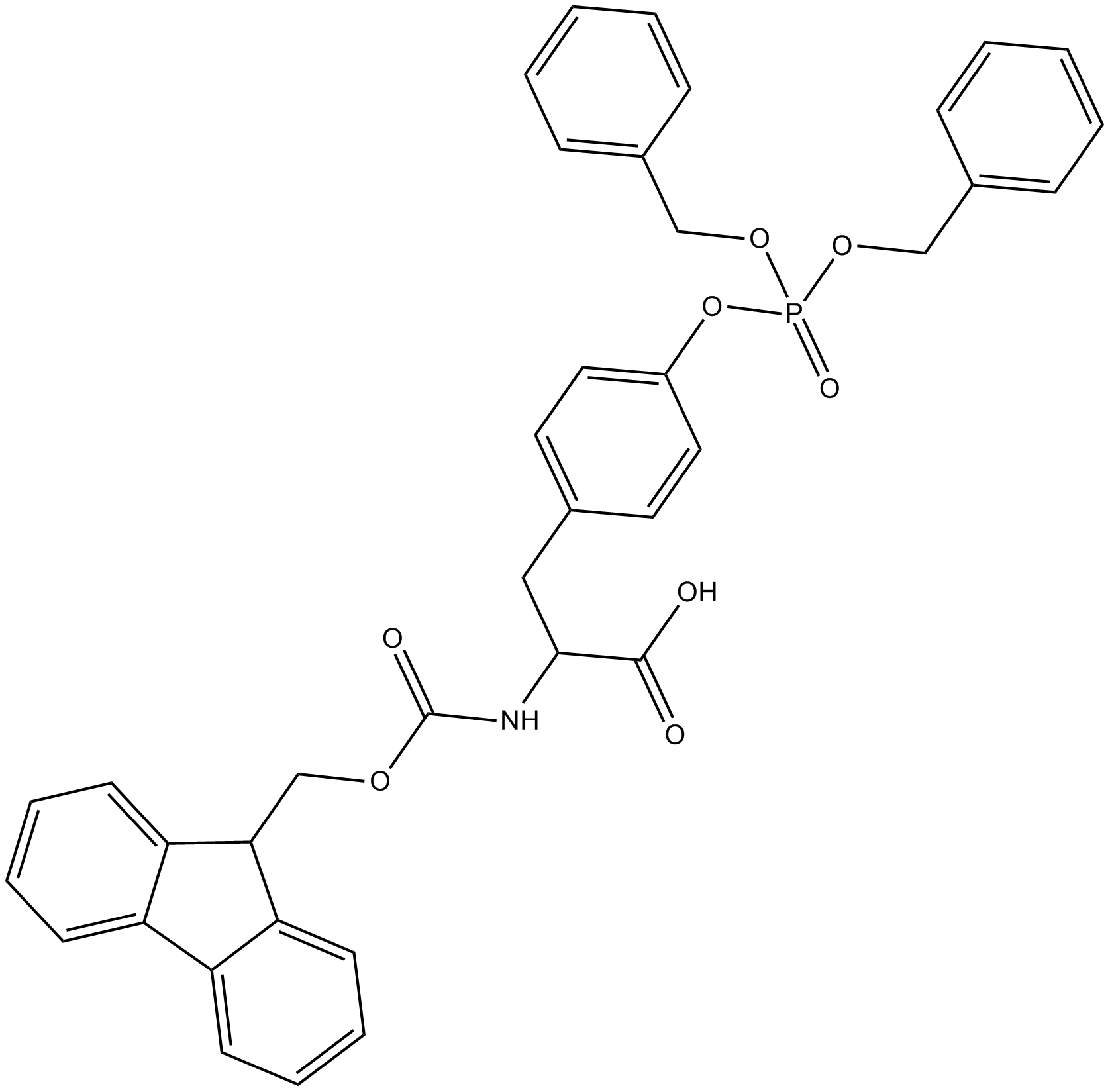 Fmoc-Tyr(PO3Bzl2)-OH التركيب الكيميائي