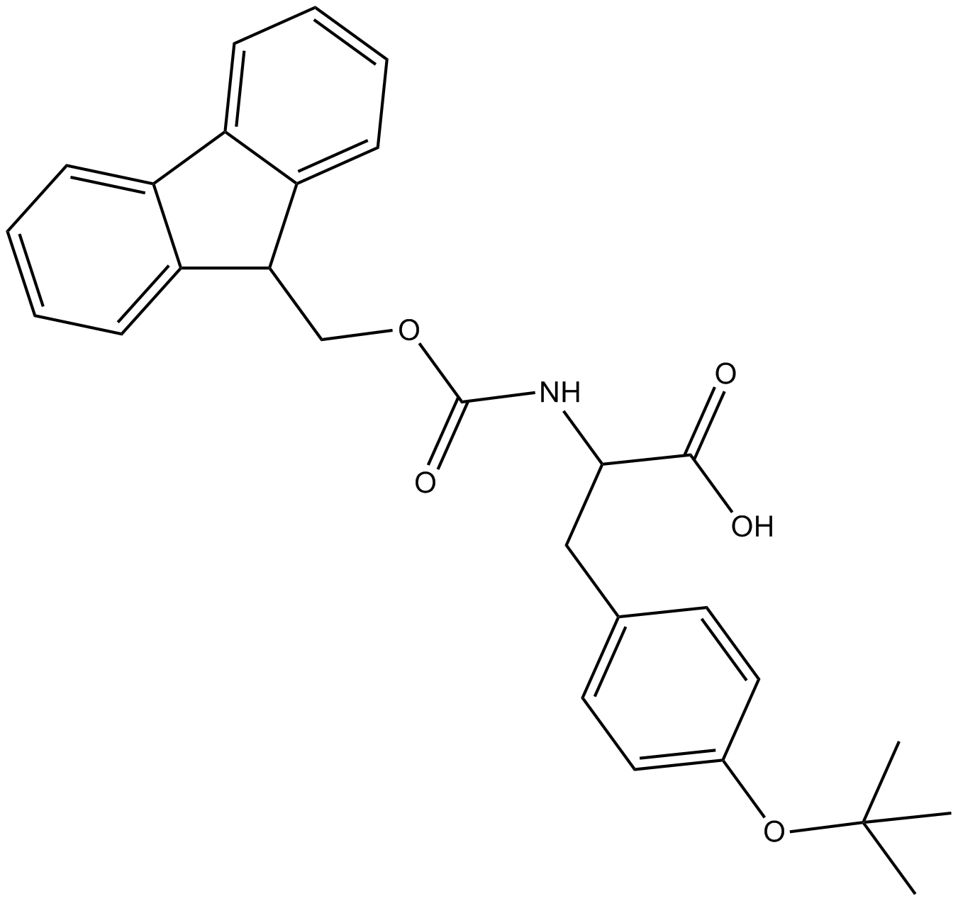 Fmoc-D-Tyr(tBu)-OH التركيب الكيميائي