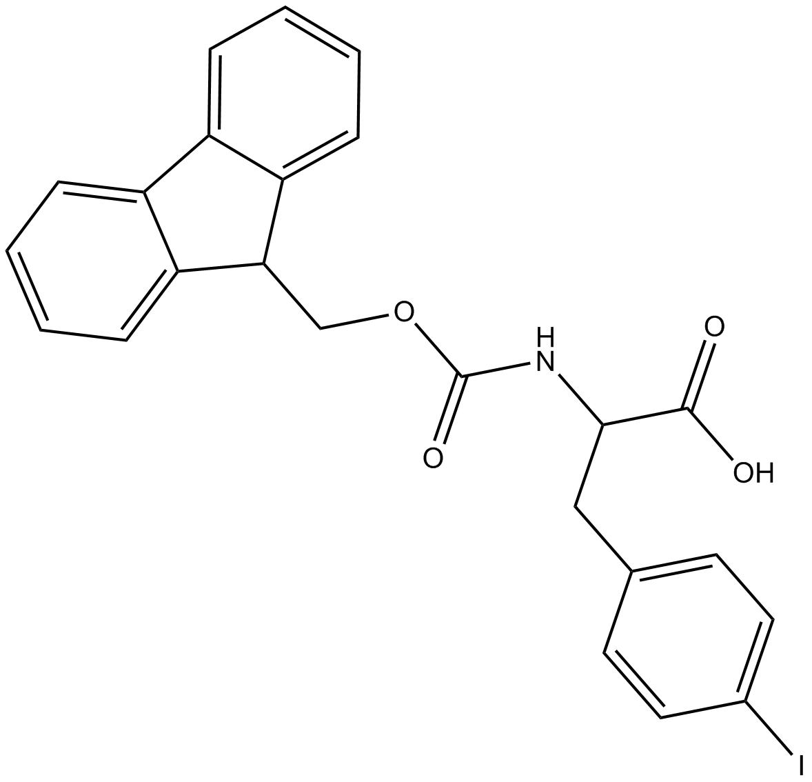 Fmoc-Phe(4-I)-OH  Chemical Structure