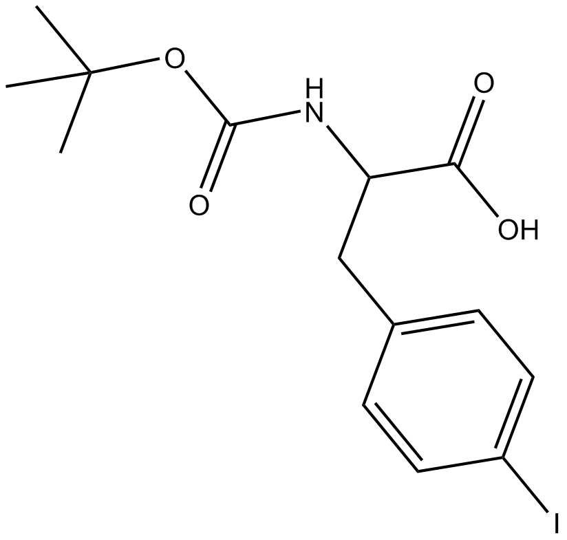 Boc-Phe(4-I)-OH 化学構造