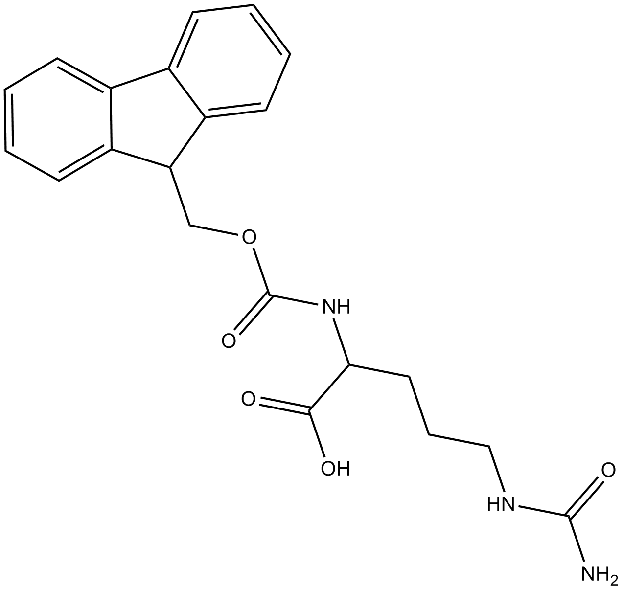 Fmoc-D-Cit-OH Chemische Struktur