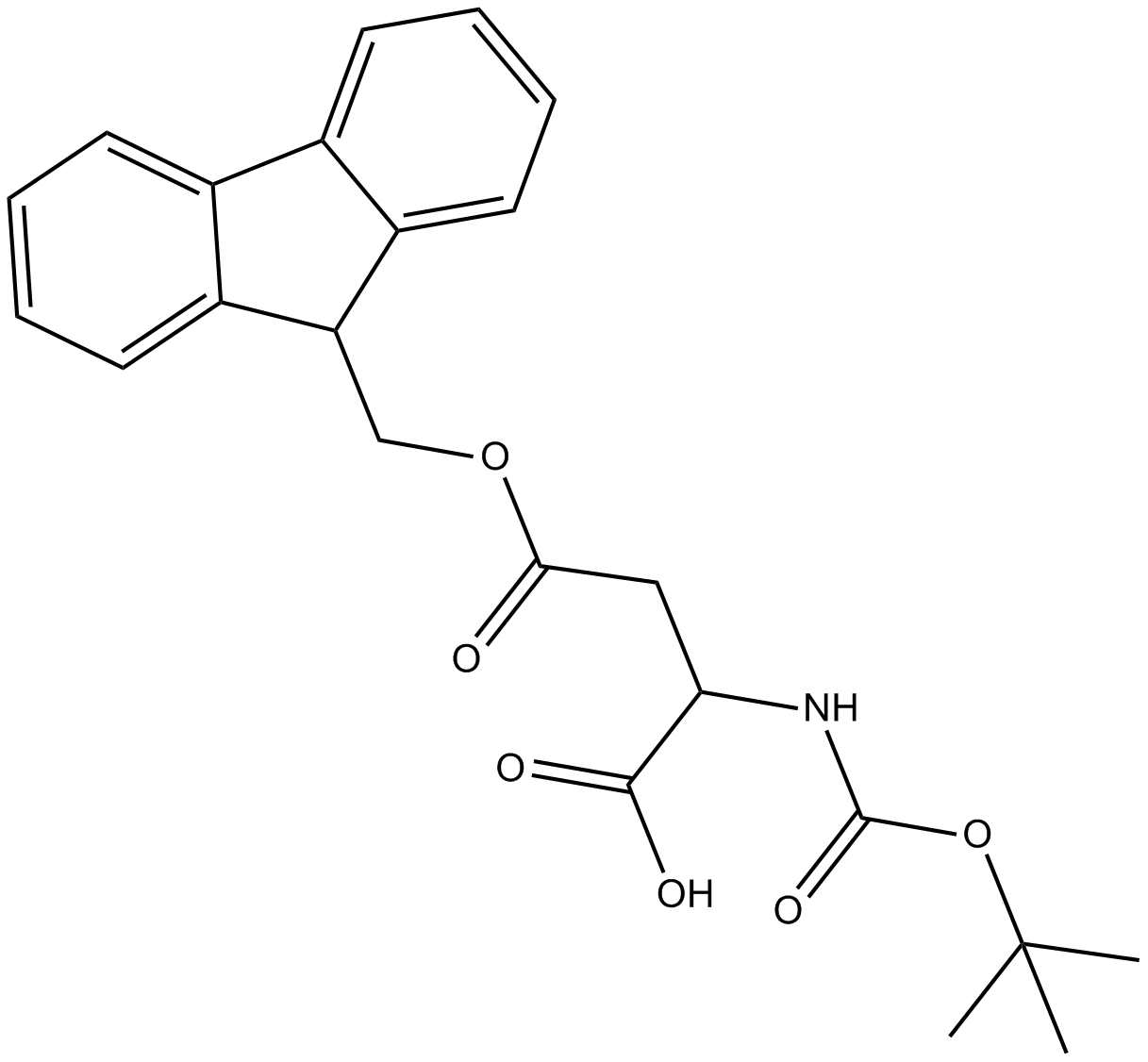 Boc-Asp(Ofm)-OH  Chemical Structure