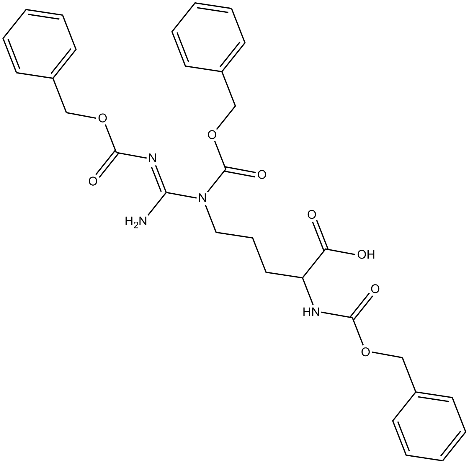 Z-Arg(Z)2-OH  Chemical Structure