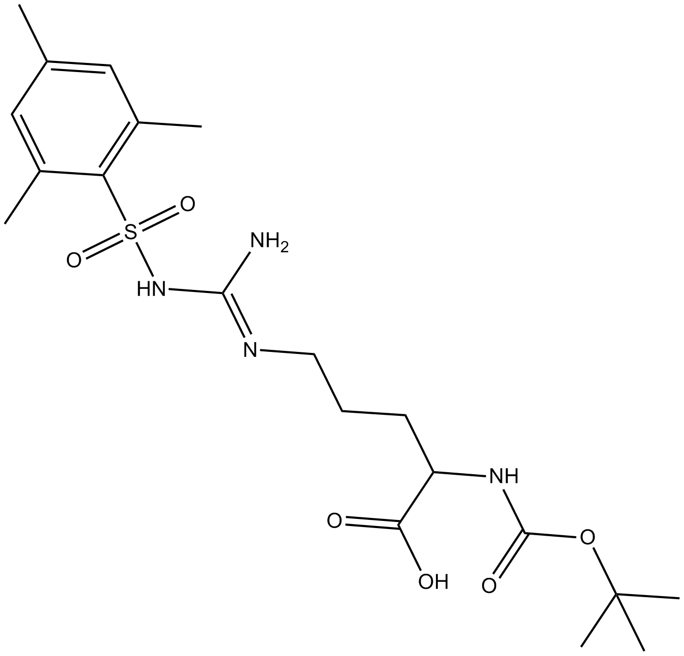 Boc-Arg(Mts)-OH  Chemical Structure