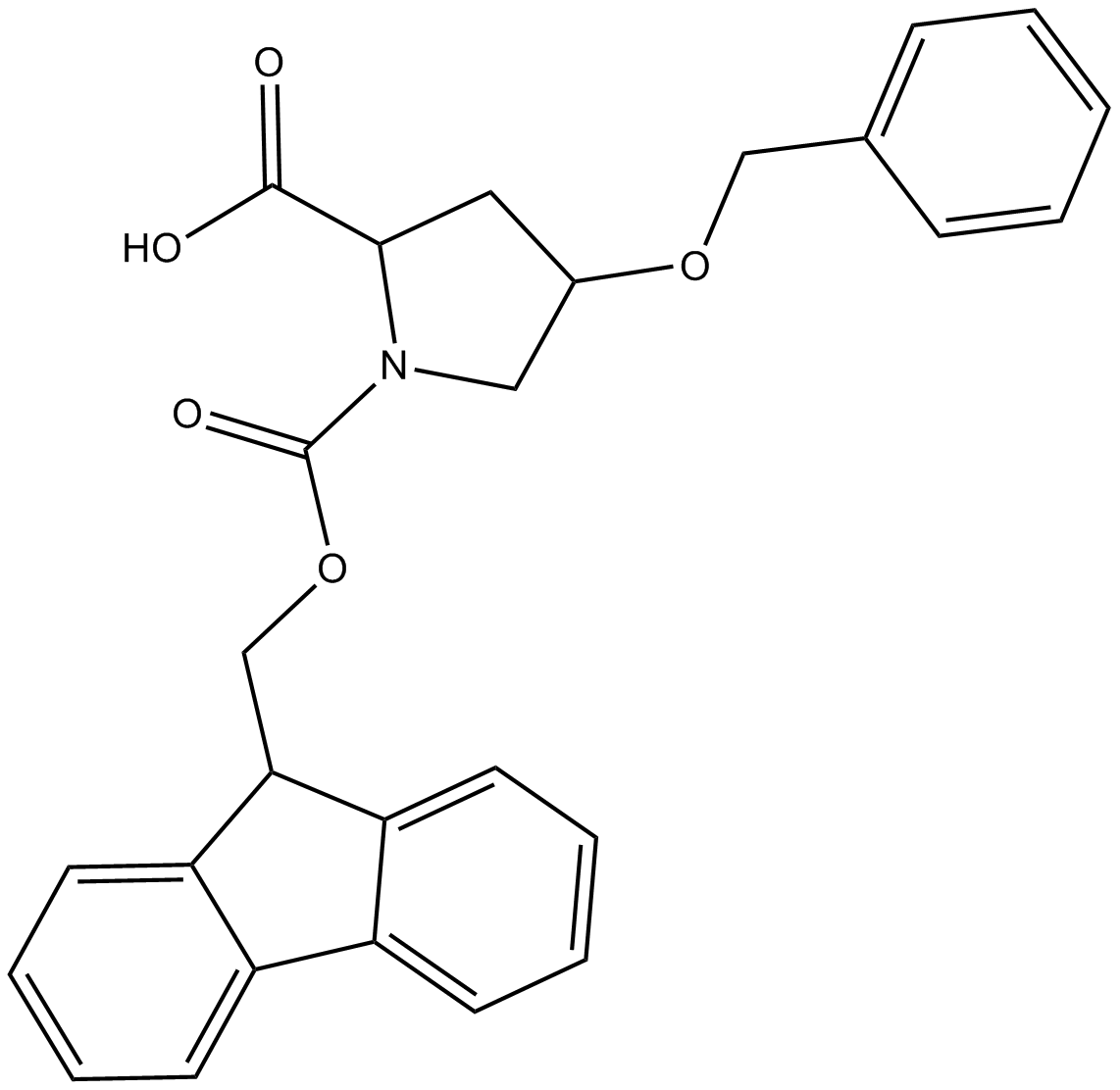 Fmoc-Hyp(Bzl)-OH التركيب الكيميائي