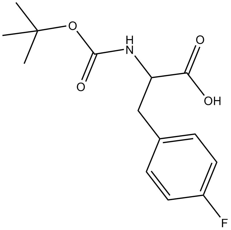 Boc-D-Phe(4-F)-OH  Chemical Structure
